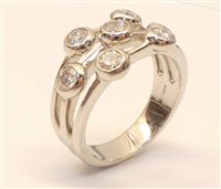 Anello MONILE Donna in Platino Diamante 0.82 Ct AN3013P-15 - AN3013P-15